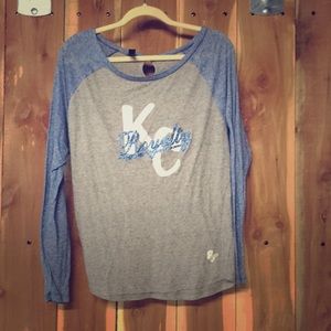 4/$20 KC Royalty shirt blue & gray